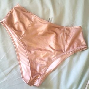 Rose Gold High Rise Bikini bottom